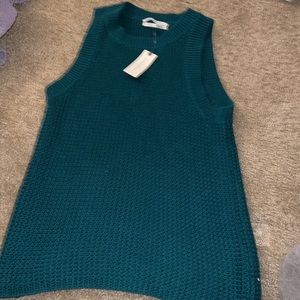 Athropologie turquoise knitted Vest